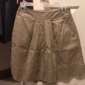 Tan pleated skirt